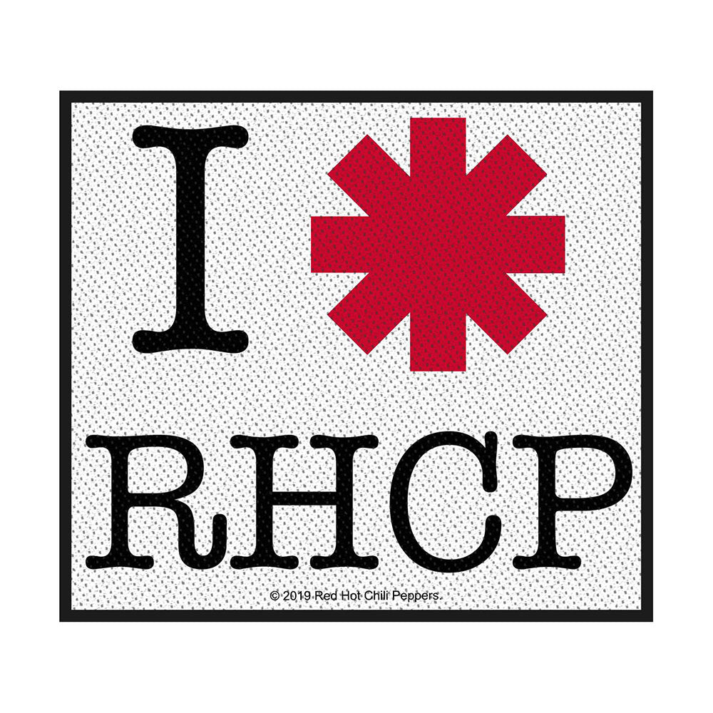Red Hot Chili Peppers I Love Rhcp Woven Patch Front
