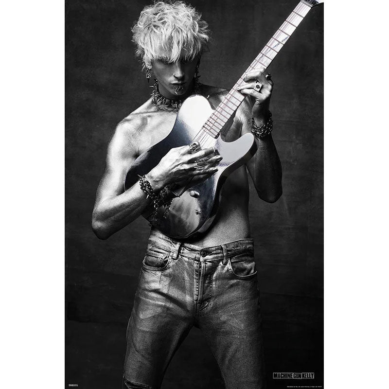 Machine Gun Kelly (Music) Shirtless Guitar Domestic Poster Front