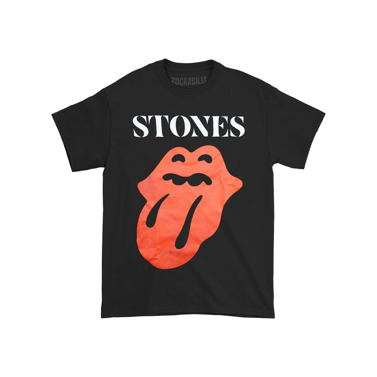 Rolling Stones 60th Anniversary Vintage Tongue Logo Fill T-shirt Front