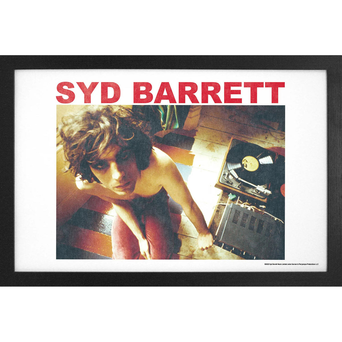 Syd Barrett Looking Up Framed Wall Art Front