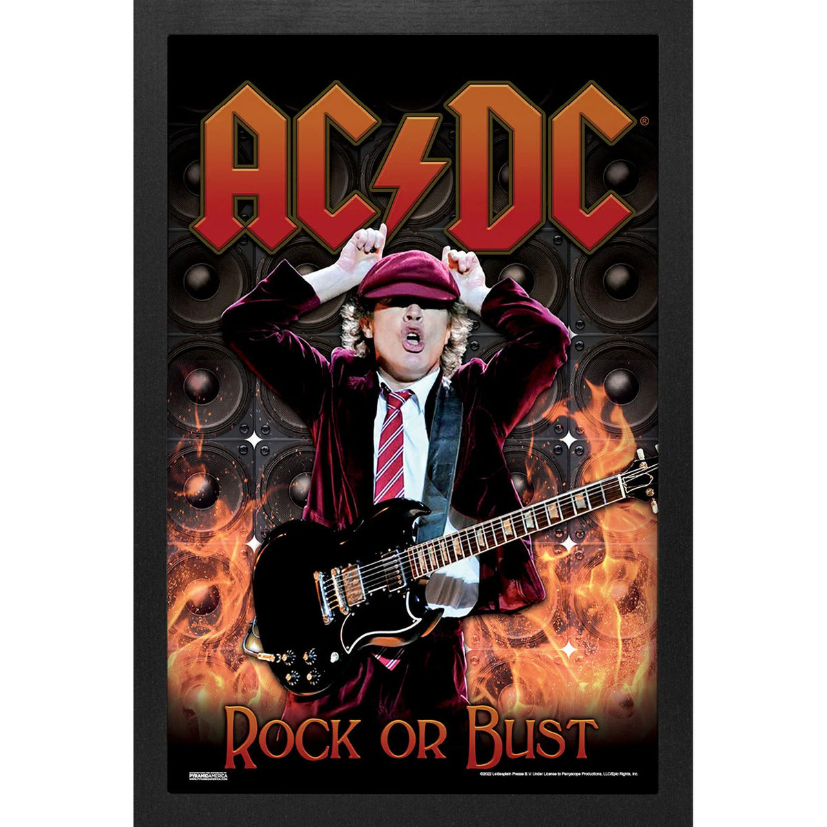 AC/DC Rock or Bust Live Framed Wall Art Front