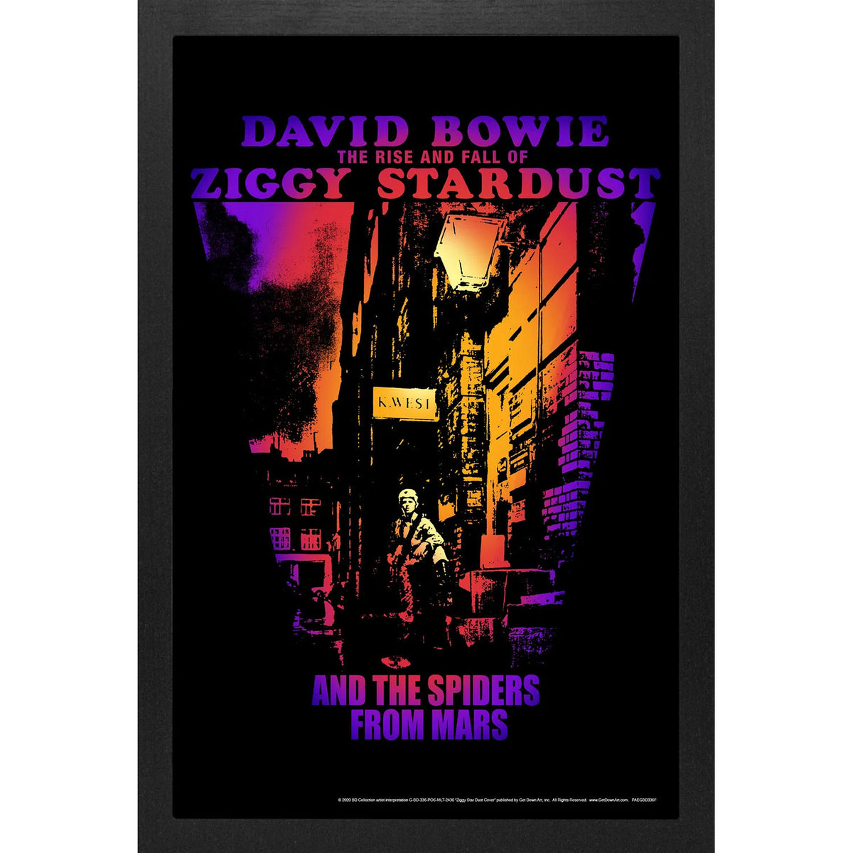 David Bowie BD Collection - Ziggy Stardust Cover Framed Wall Art Front