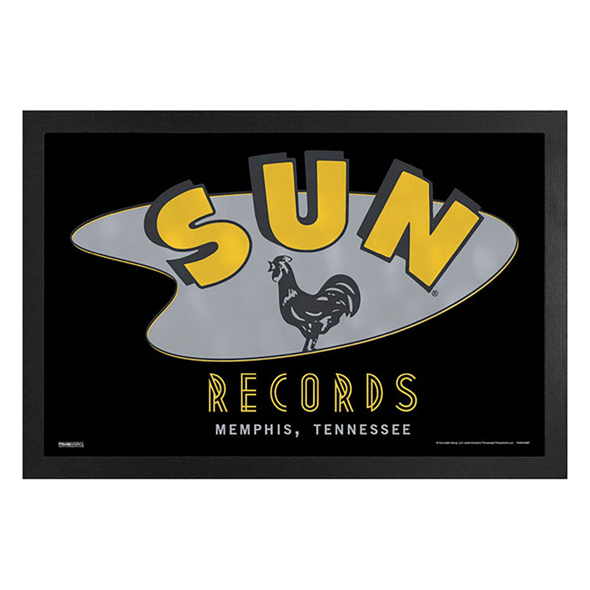 Sun Records Rooster-Memphis Framed Wall Art Front