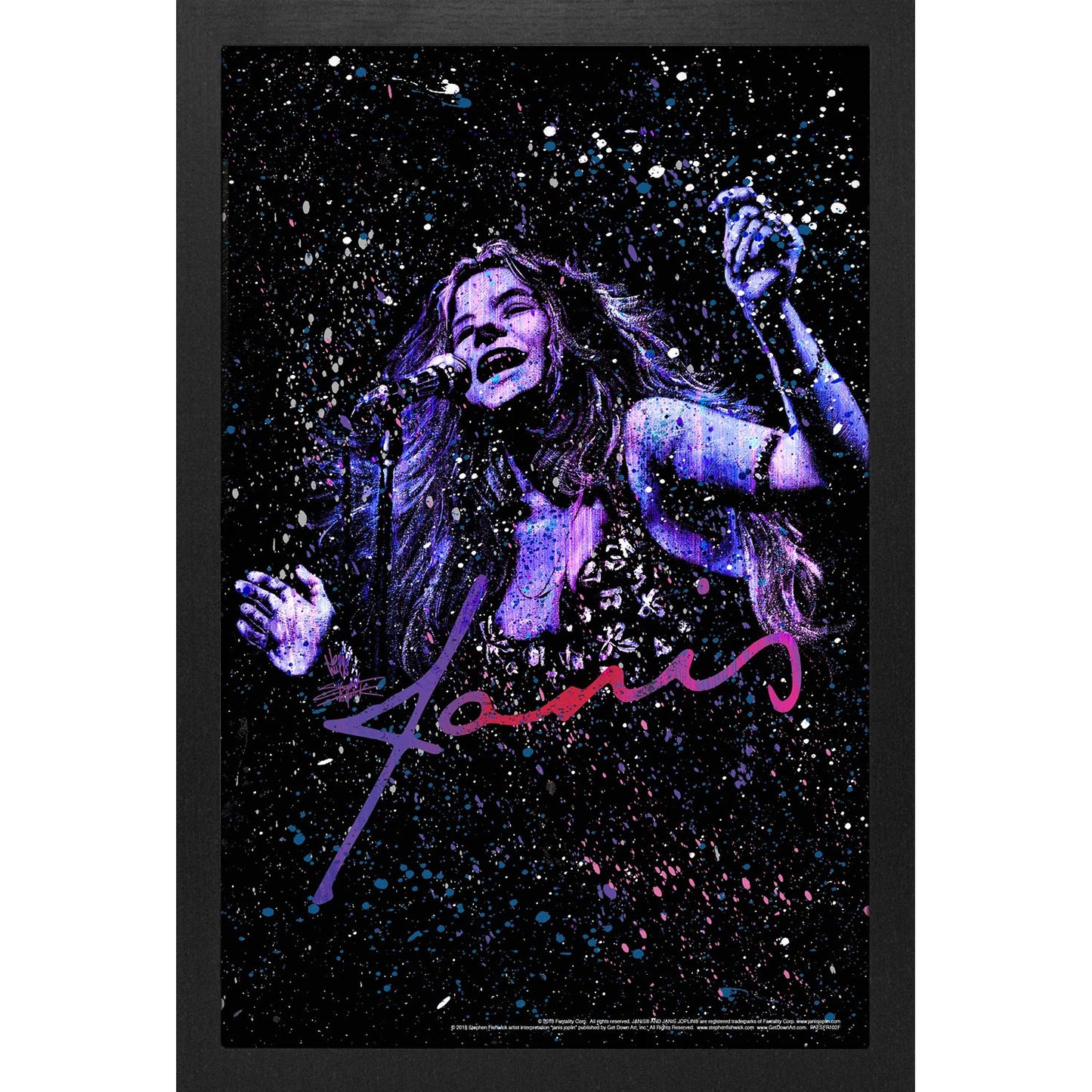 Janis Joplin Stephen Fiswick - Janis Framed Wall Art Front