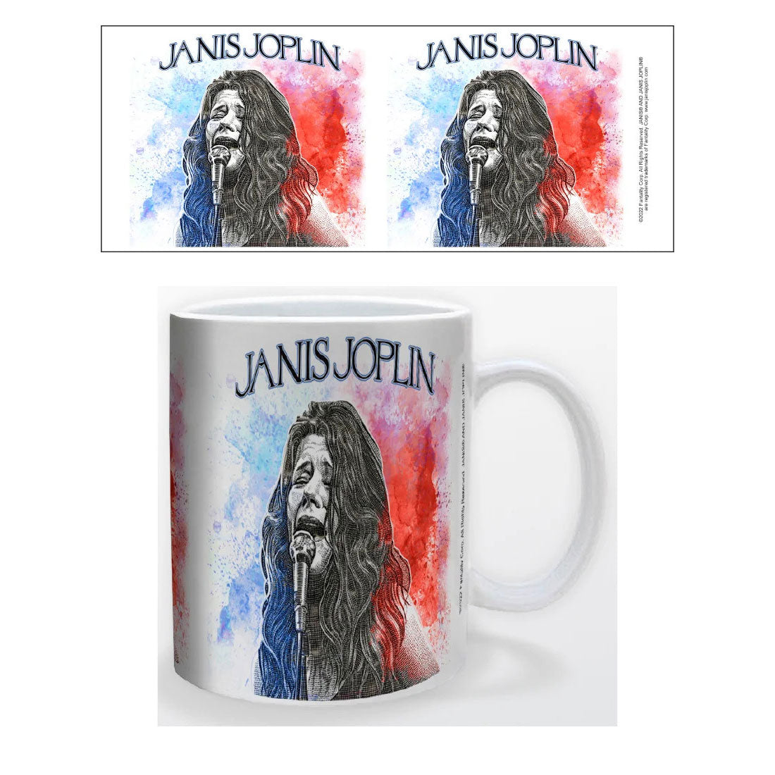 Janis Joplin Paint Coffee Mug Front