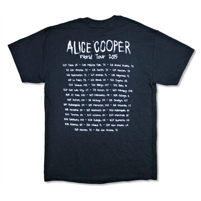 Alice Cooper Portrait 2015 World Tour Tee (T-SA) T-shirt Back