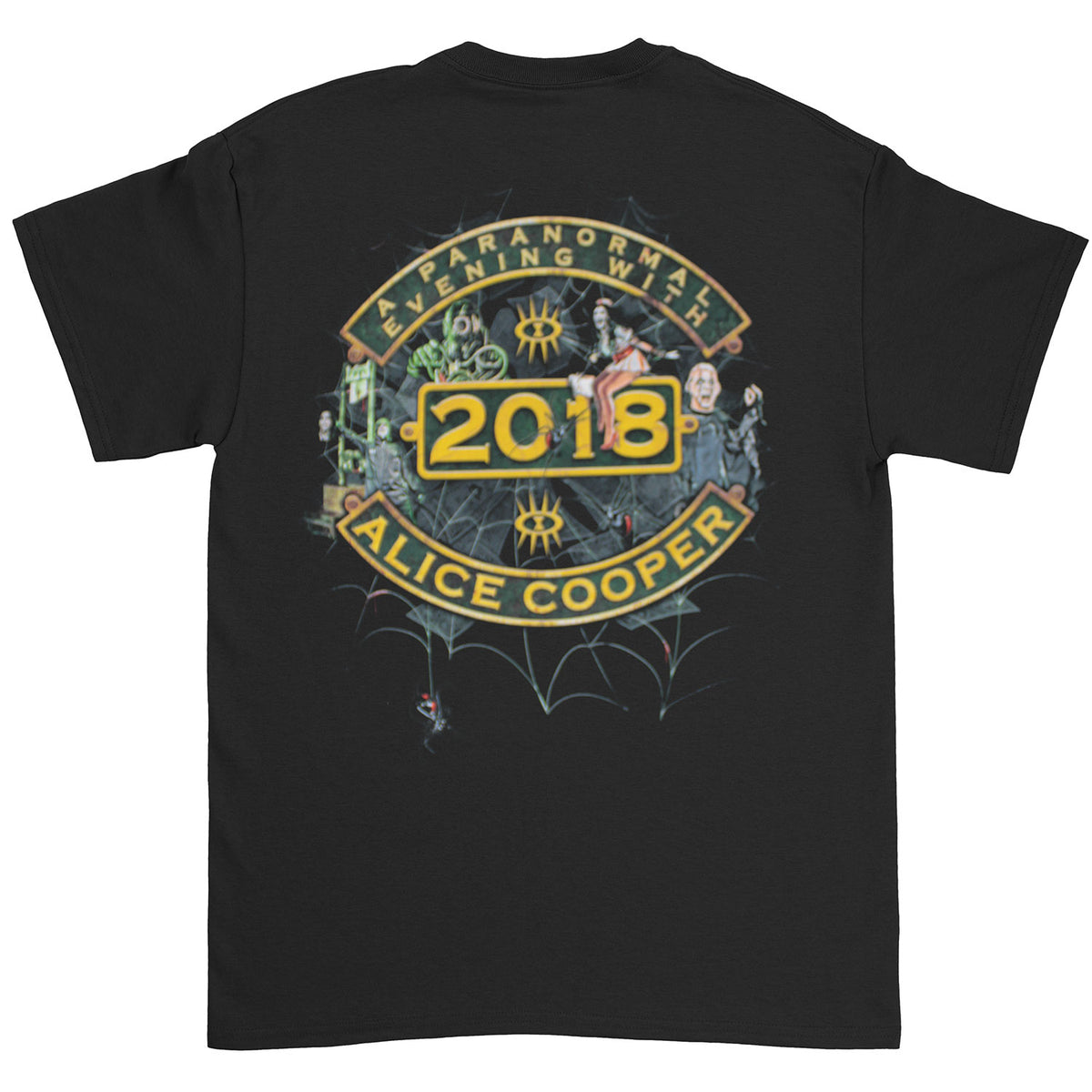 Alice Cooper Spiderweb Gas Mask Tee T-shirt Back