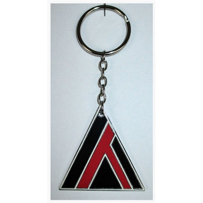Metal & Enamel Triangle Keychain Metal Key Chain