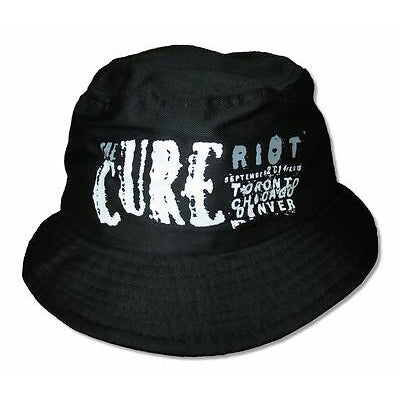 The Cure Riot 2014 Festival Shows Tour Black Bucket Hat Cap Bucket Cap Front