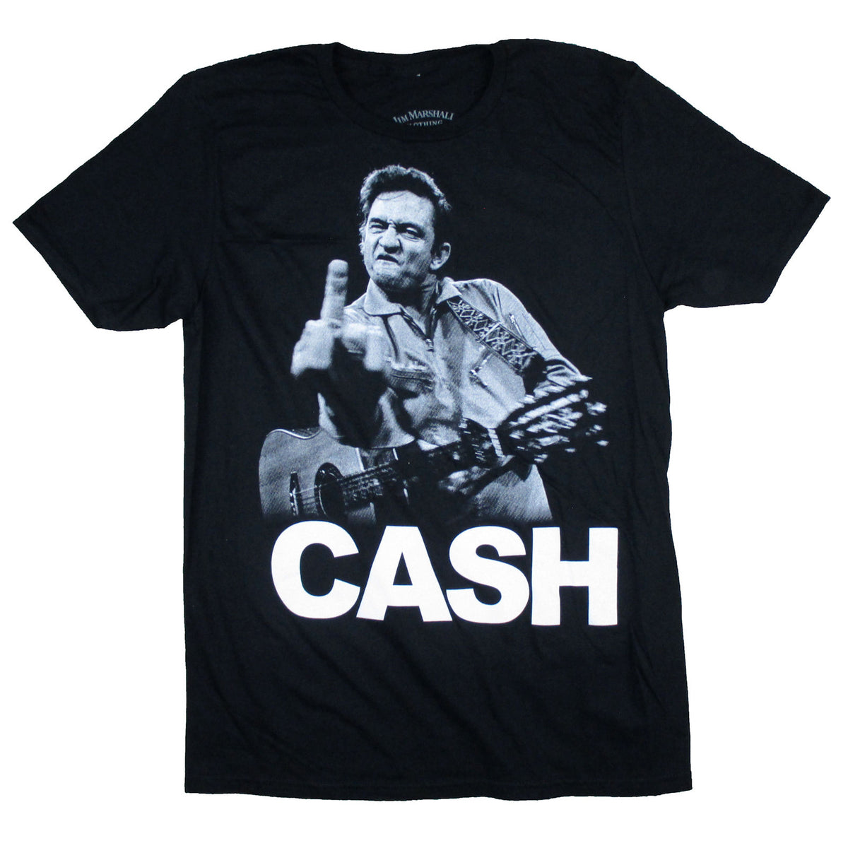 Johnny Cash Middle Finger Pic T-shirt Front