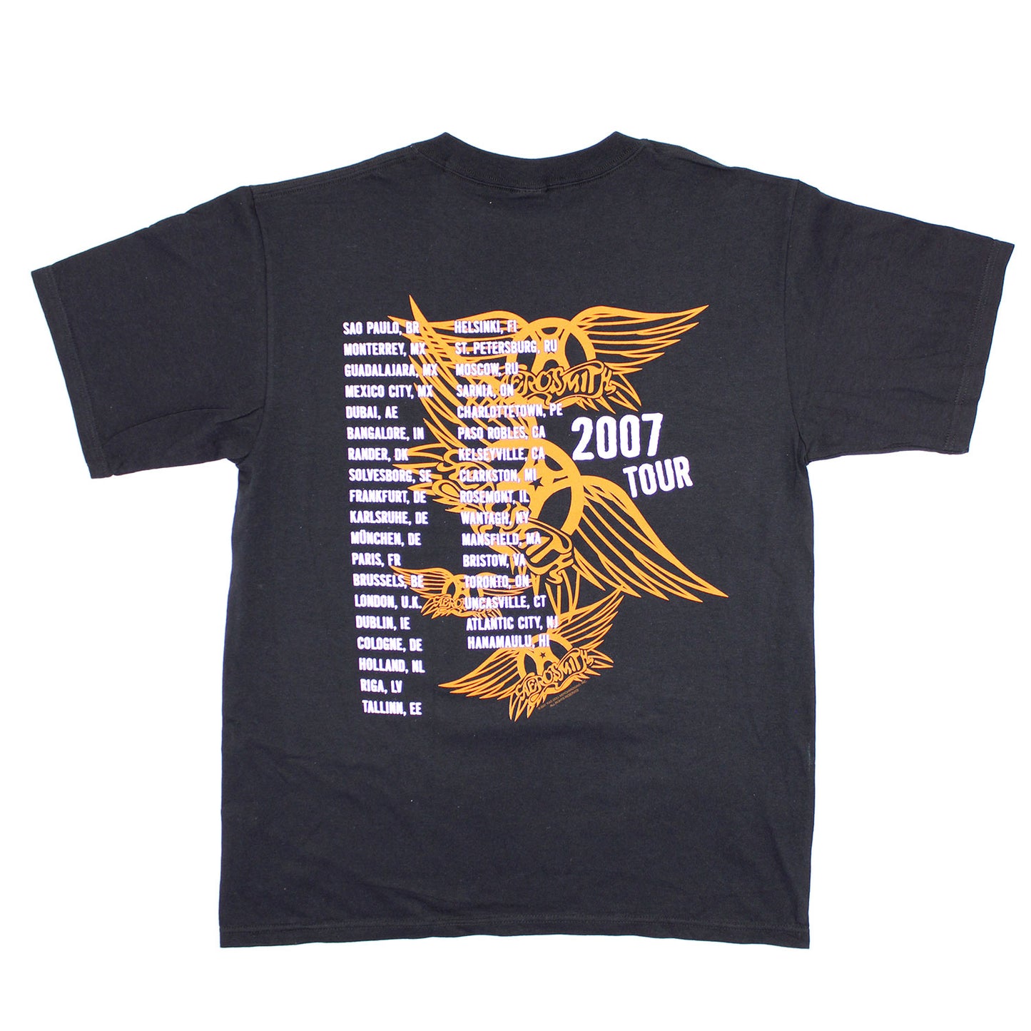 Aerosmith Hot Rocks 2007 World Tour T-shirt Back
