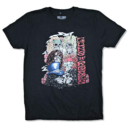 Guns N Roses Stacked Skulls T-shirt Front