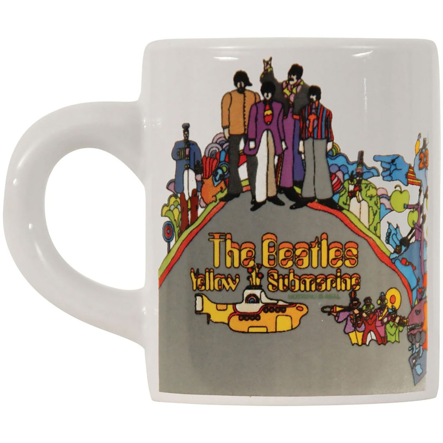 Beatles Yellow Submarine Album Cover White Ceramic Coffee Mug Coffee Mug Front