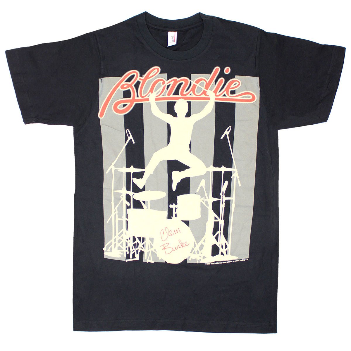 Blondie Clem Burke Drums Silhouette T-shirt Front