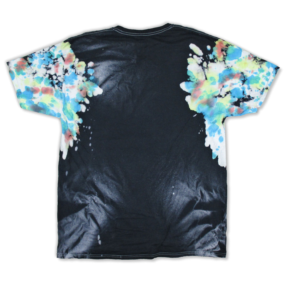 David Bowie Negative Image Acid Washed T-shirt Back