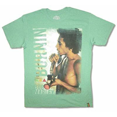 Bob Marley Burnin'' Spliff Ganja Pipe T-shirt Front