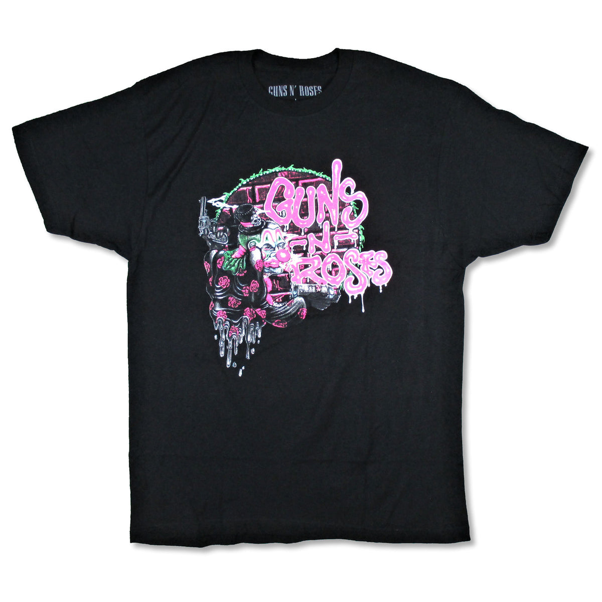 Guns N Roses Graffiti Clown T-shirt Front