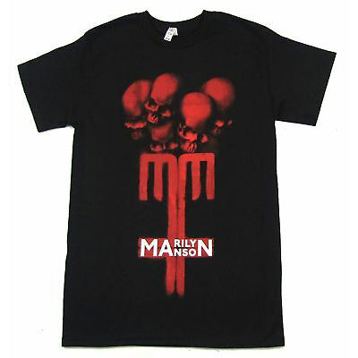 Marilyn Manson Skull Cross T-shirt Front