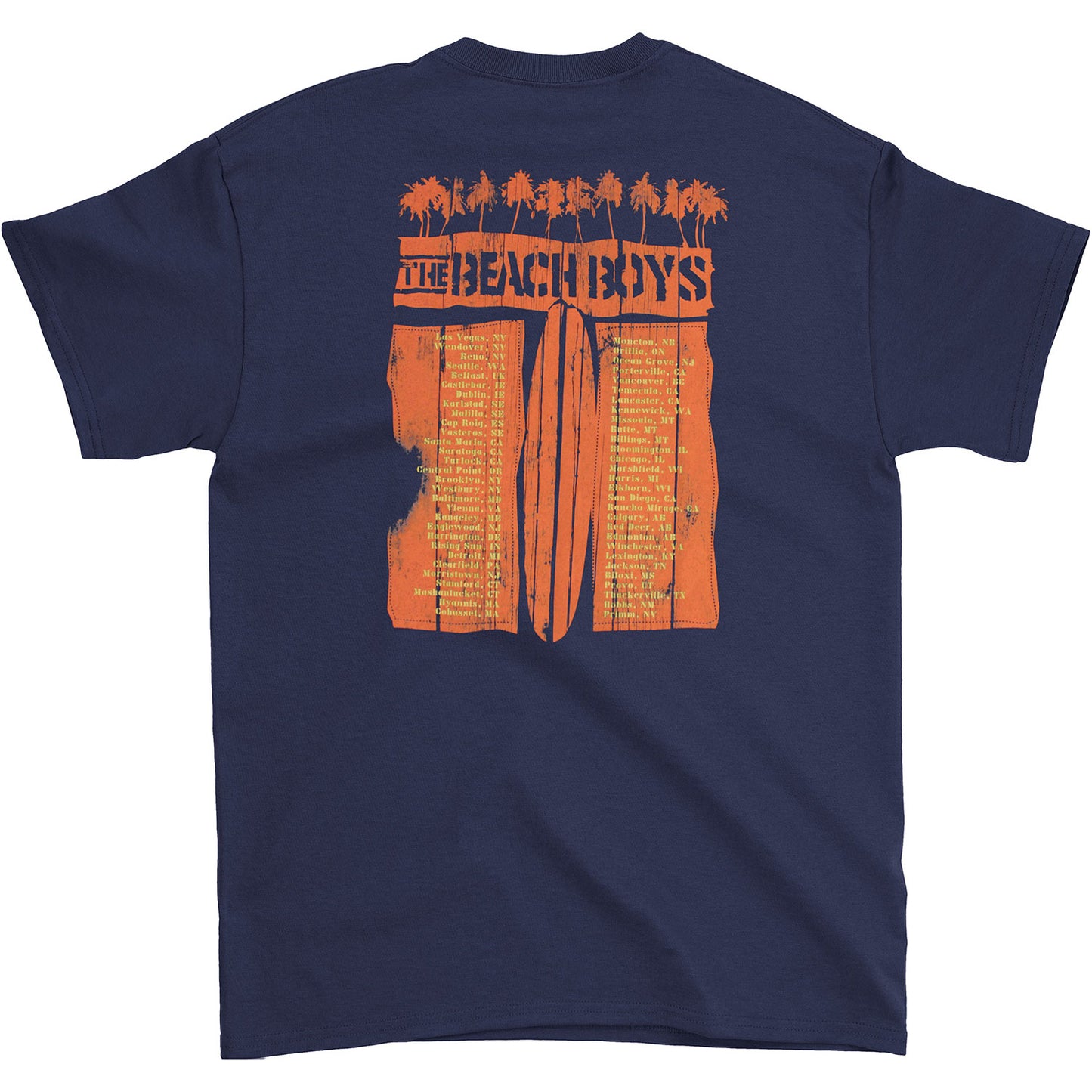 Beach Boys Night Beach Tour Ft Pierce FL - Mashantucket CT T-shirt Back
