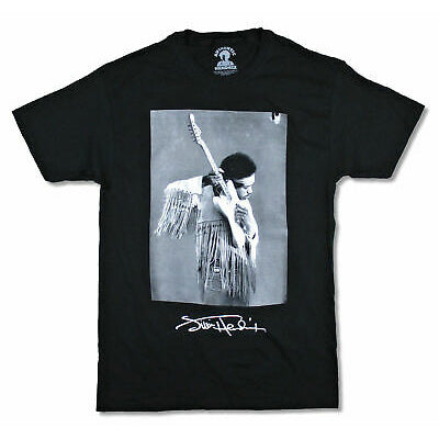 Jimi Hendrix Guitar B&w Photo T-shirt Front