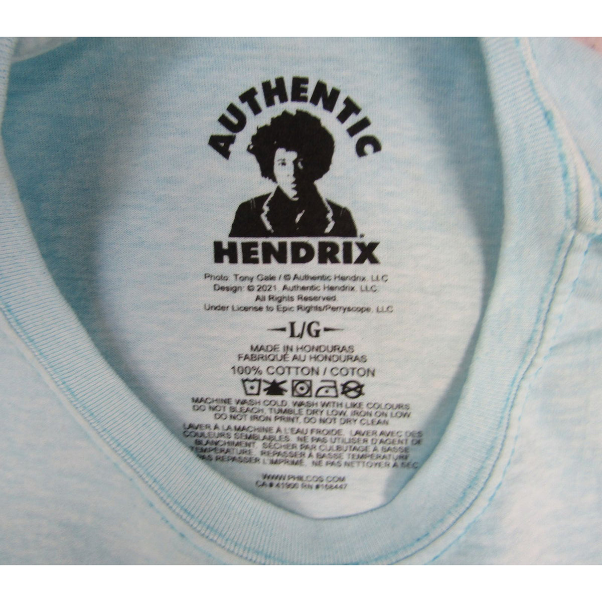 Jimi Hendrix Signature Photo T-shirt Back