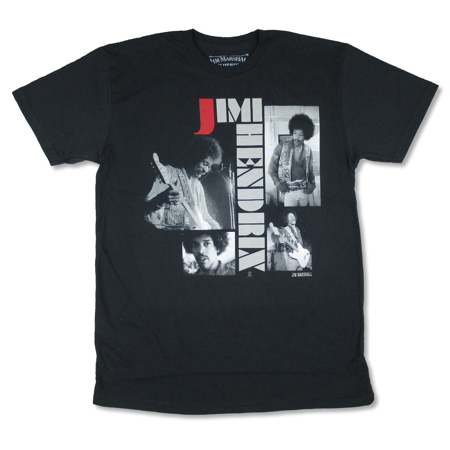 Jimi Hendrix 4 Pictures Jim Marshall Line T-shirt Front