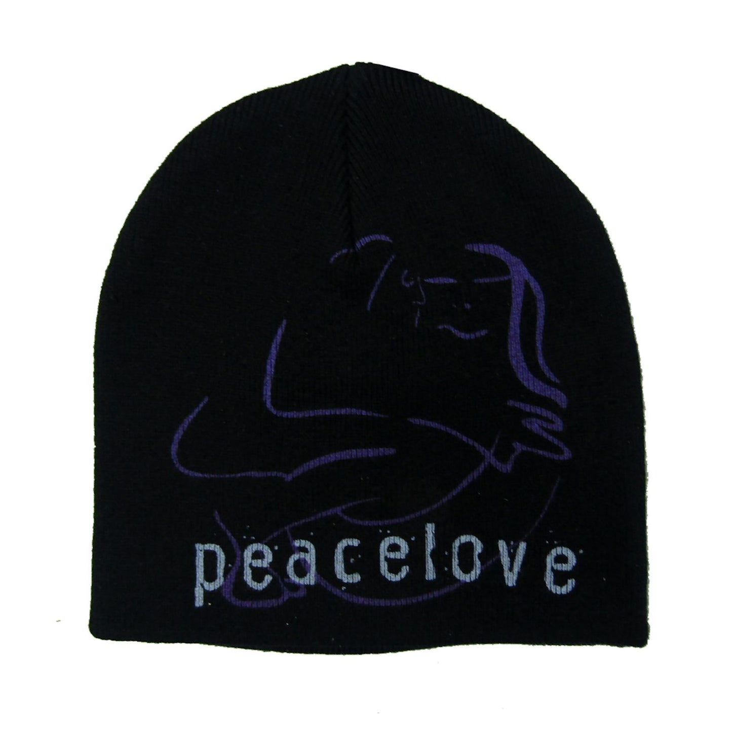 John Lennon Peace & Love Black Beanie Hat Beanie Back