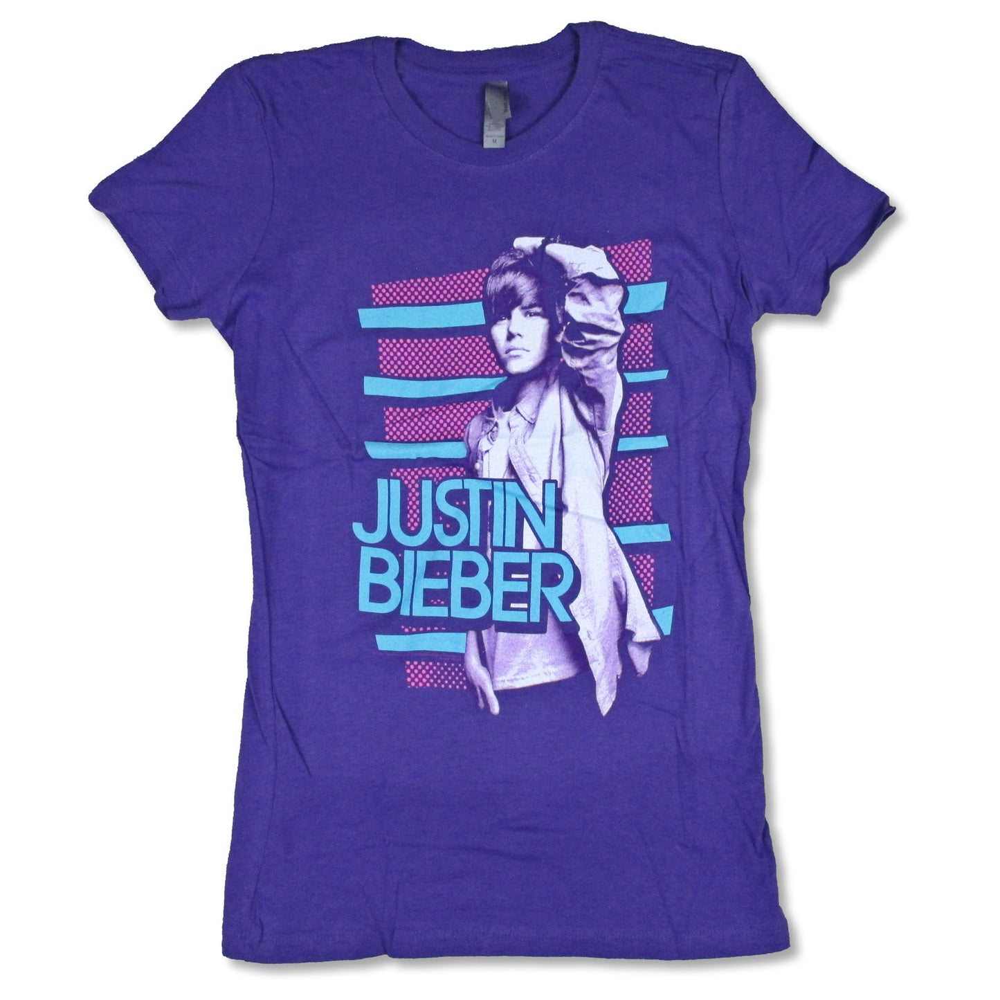 Justin Bieber Dots And Stripes Junior Top Front