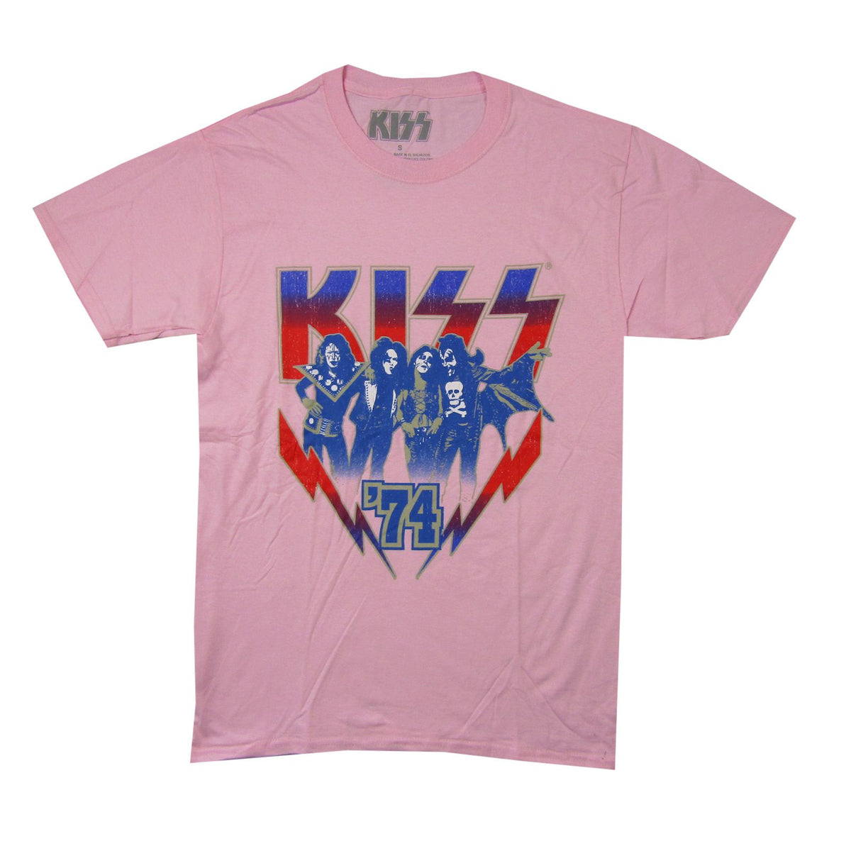 KISS 74 Tour Band Bolts T-shirt Front