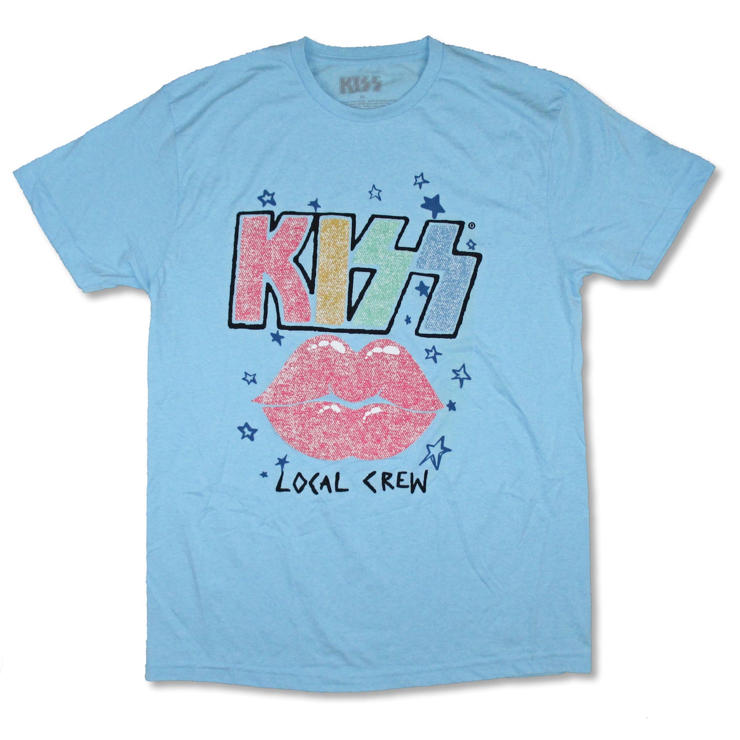 KISS Local Crew Lips Stars (Only 3 left) T-shirt Front