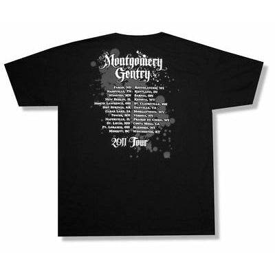 Montgomery Gentry Wings Pic 2011 Tour ND-KY T-shirt Back
