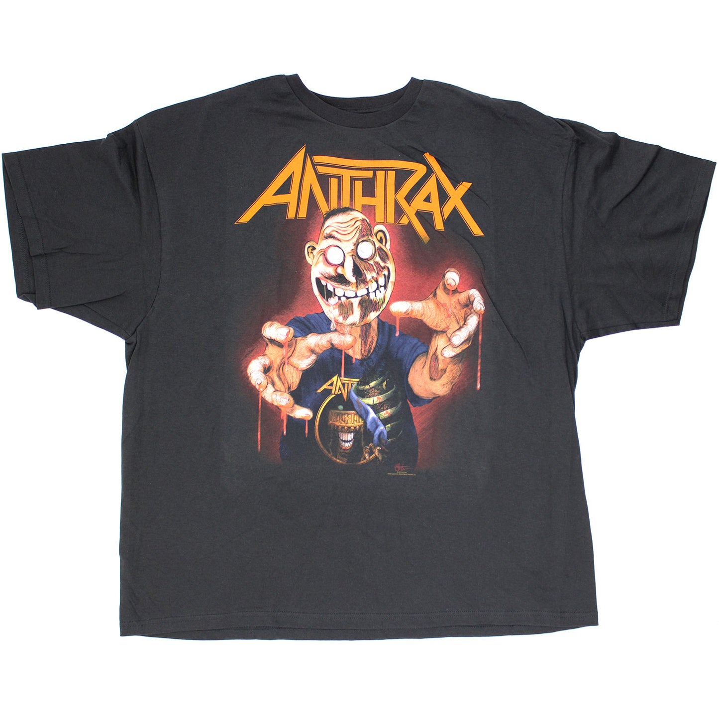 Anthrax Bloody Hands Not Man Zombie T-shirt Front