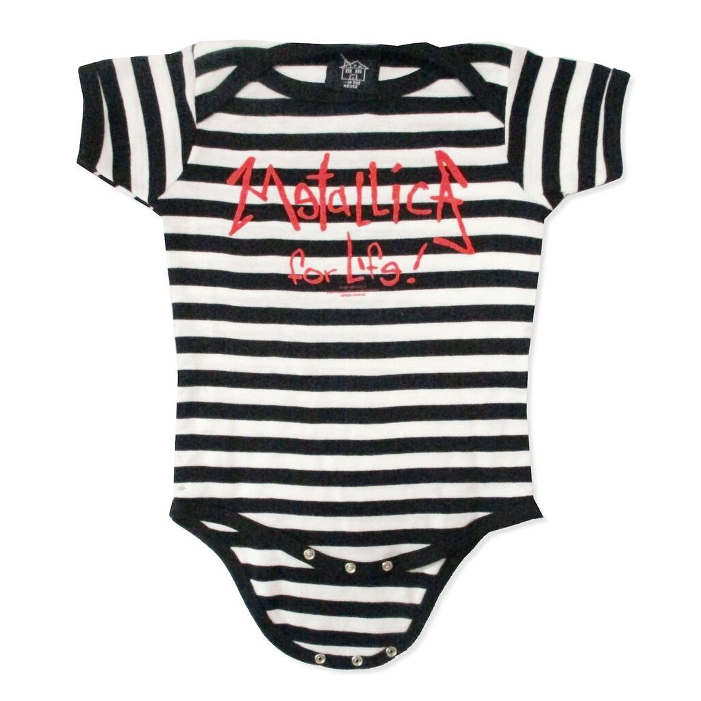 Metallica For Life Striped Jumper Bodysuit Front