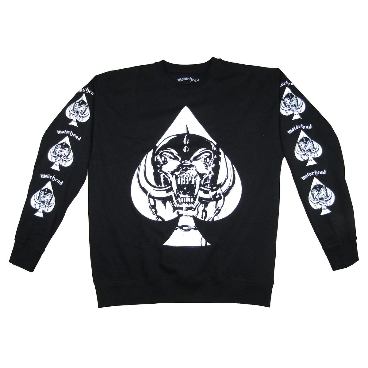 Motorhead Spade Warpig Jumbo Print Crewneck Sweatshirt (No Back Design) Sweatshirt Back