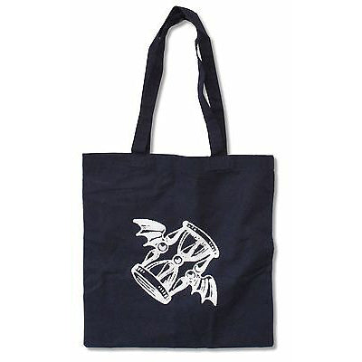 Smashing Pumpkins Symbols Navy Blue Tote Bag (14" Wide By 15" Tall) Wallets & Handbags Back