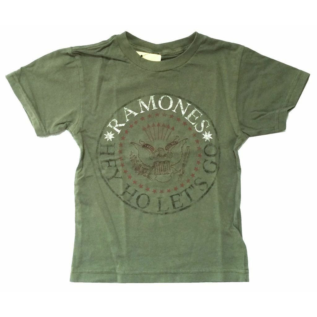 Ramones Classic Seal Hey Ho Youth Childrens T-shirt Front