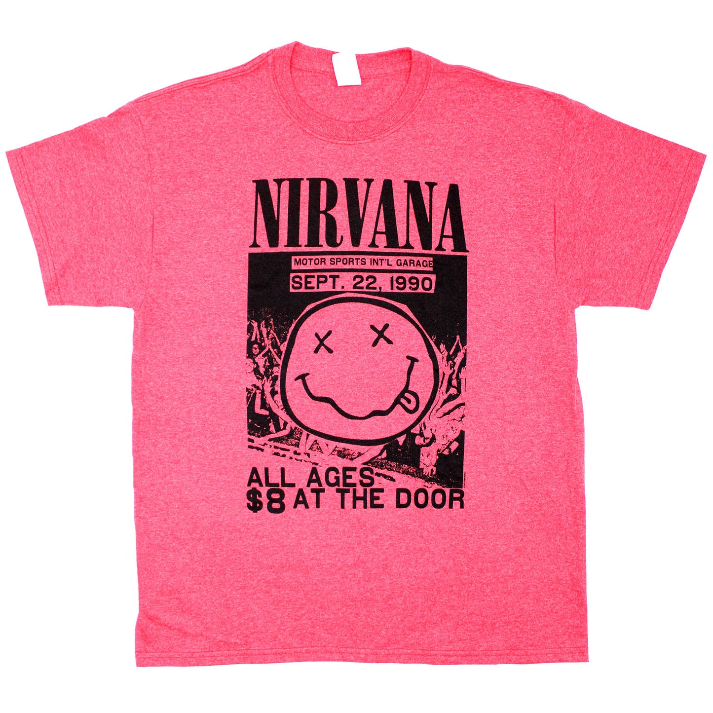 Nirvana $8 At The Door 1990 Show T-shirt Front