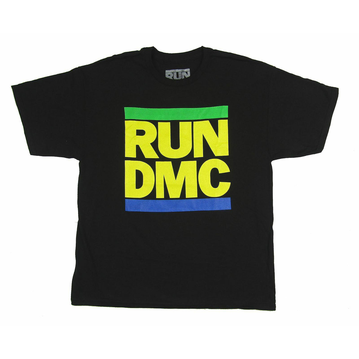 Run DMC Brazil Flag Colors Classic Logo Image T-shirt Front