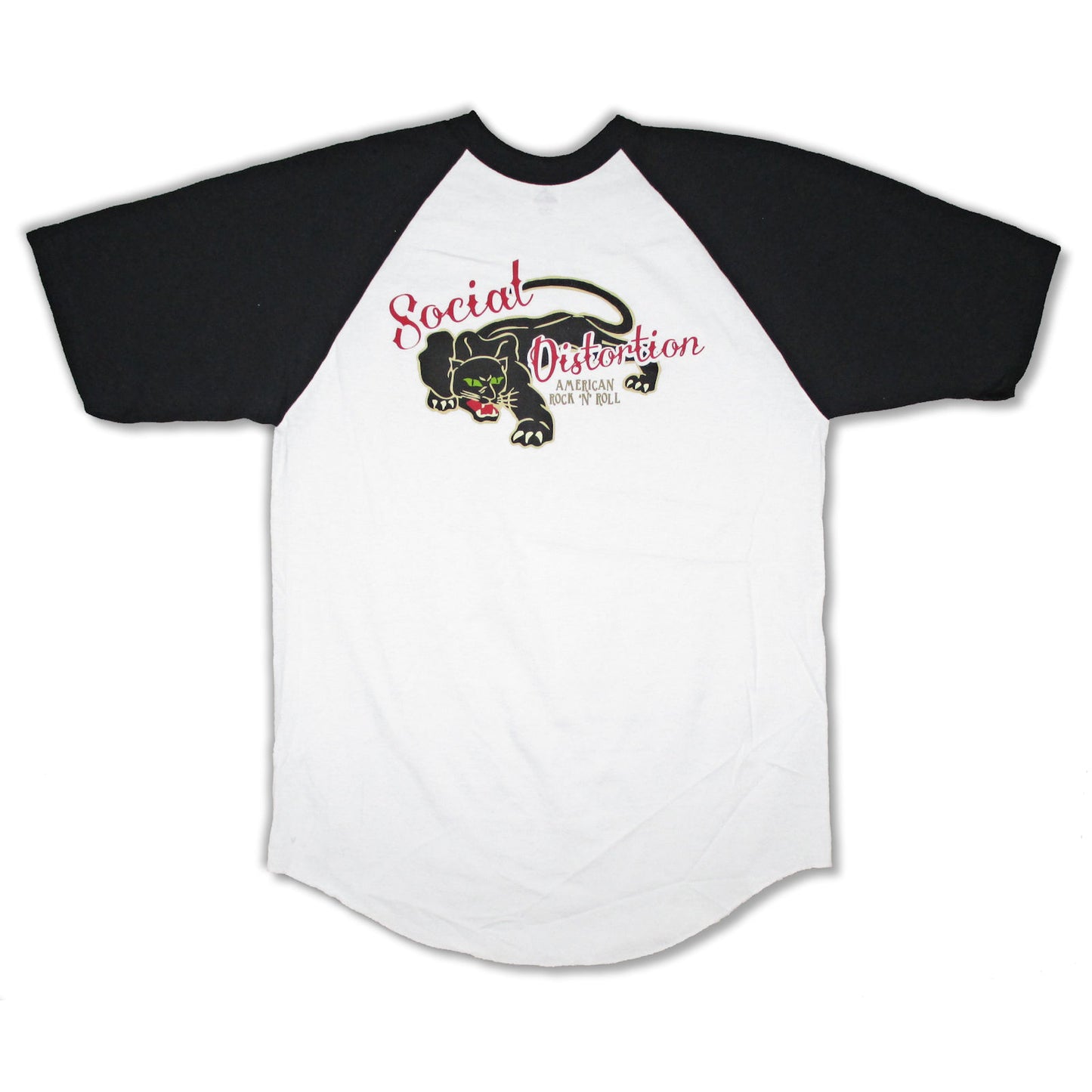 Social Distortion Panther American Rnr 3/4 Sleeve Raglan T-shirt Front