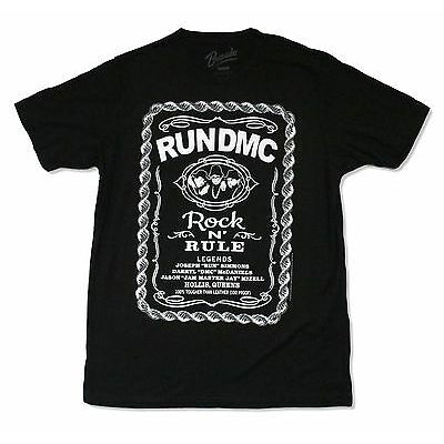 Run DMC Whiskey Label Rock N Rule T-shirt Front