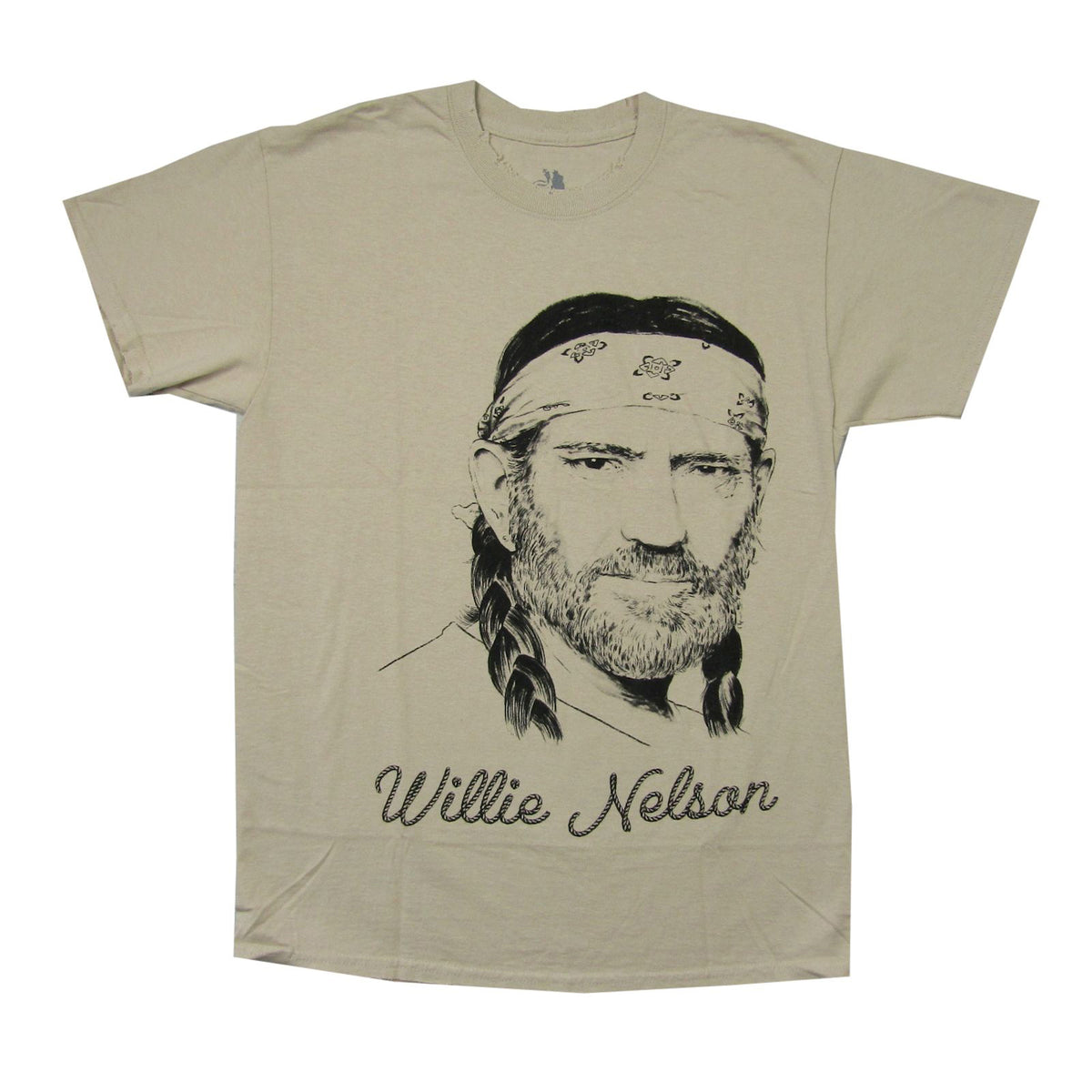 Willie Nelson Braids Sketch T-shirt Front