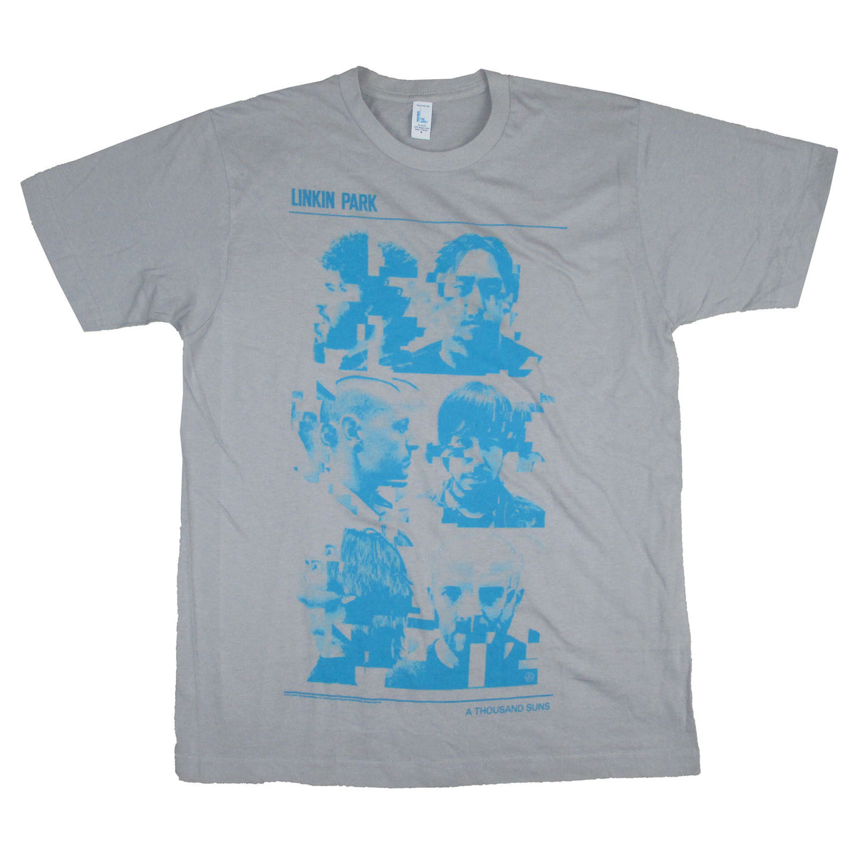 Linkin Park Glitch Portraits Band Images T-shirt Front