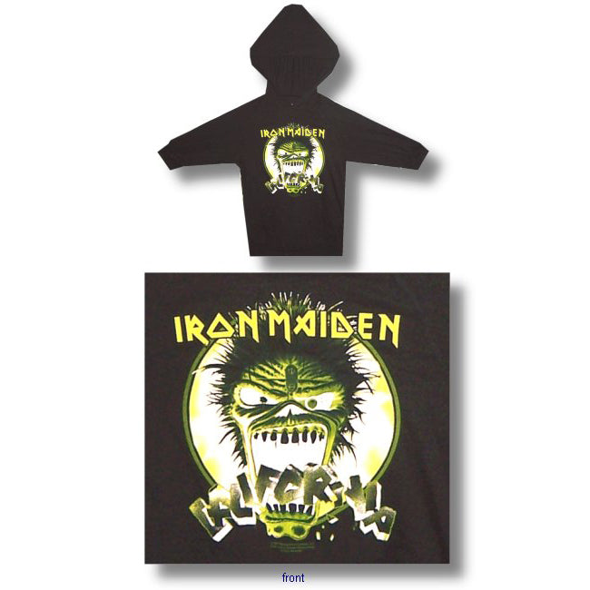 Iron Maiden California Hooded Junior Baby Doll Junior Top Front
