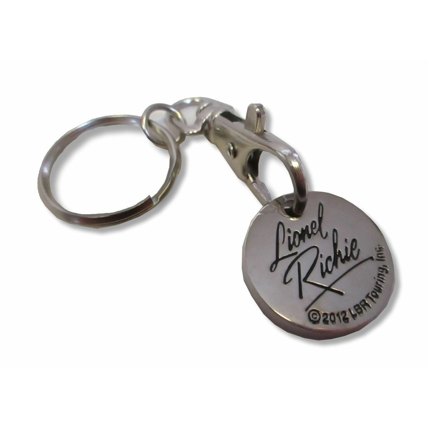 Lionel Richie Brick Wall Color Photo Metal Clip Keychain Pop Music Metal Key Chain Back