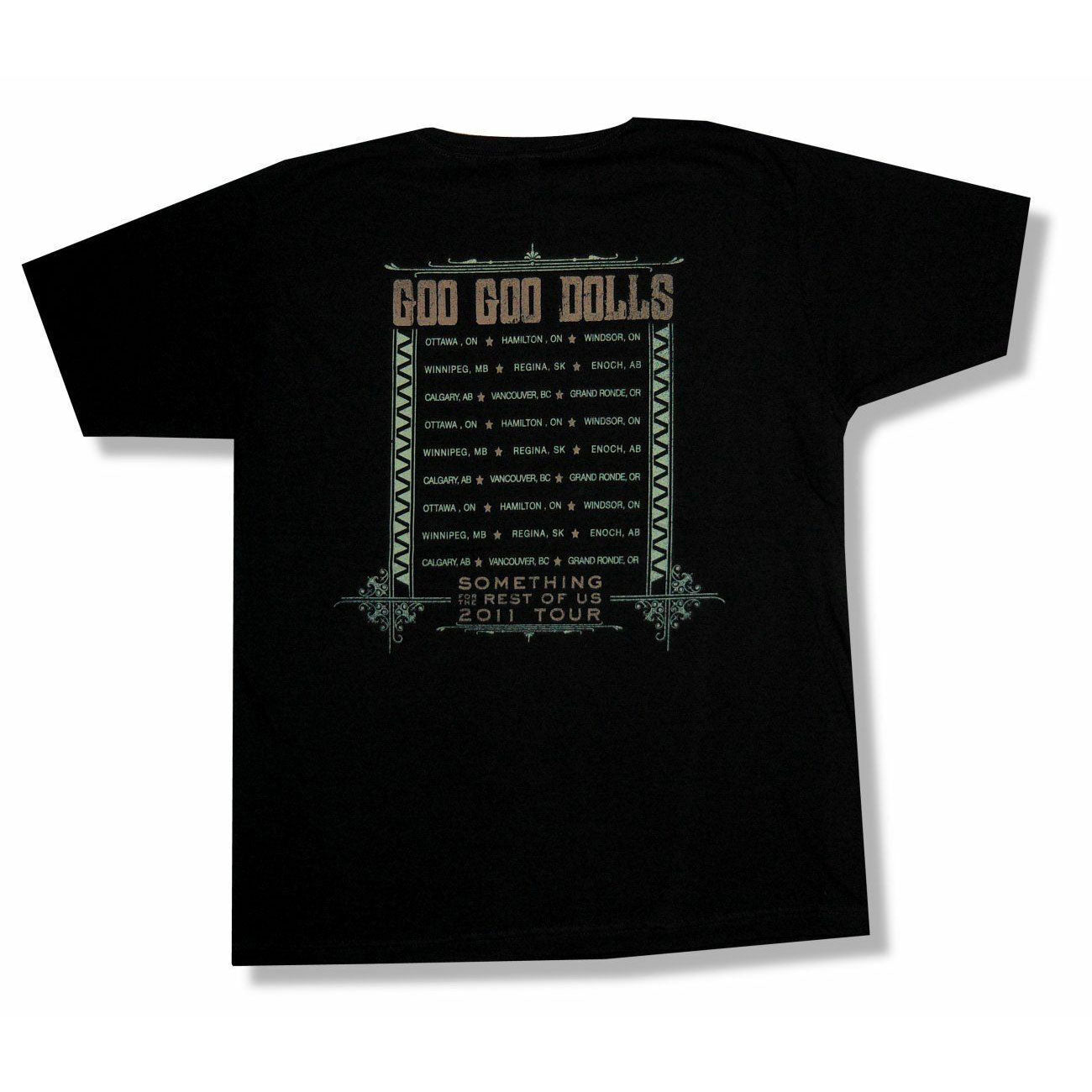 Goo Goo Dolls Something For The Rest Of Us 2011 Canada Tour T-shirt Back