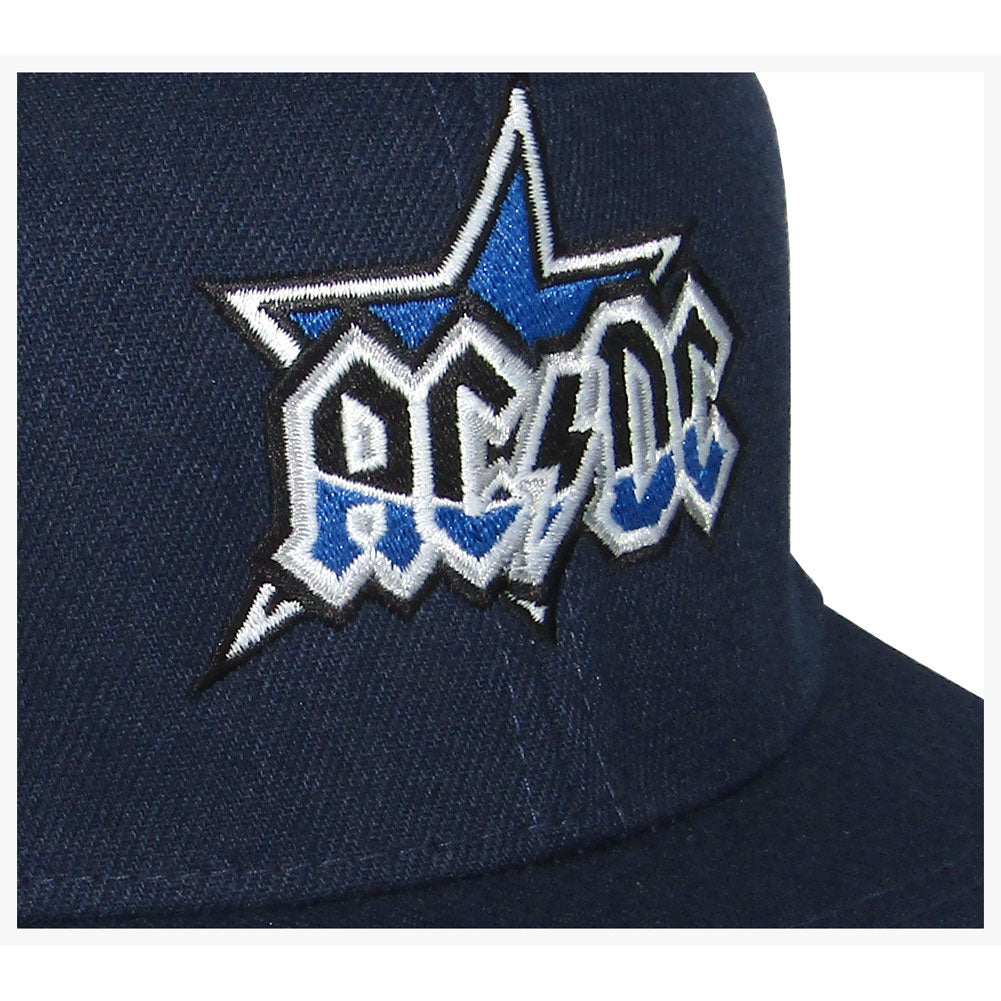 AC/DC Texas Navy Blue Snapback Hat Baseball Cap Back