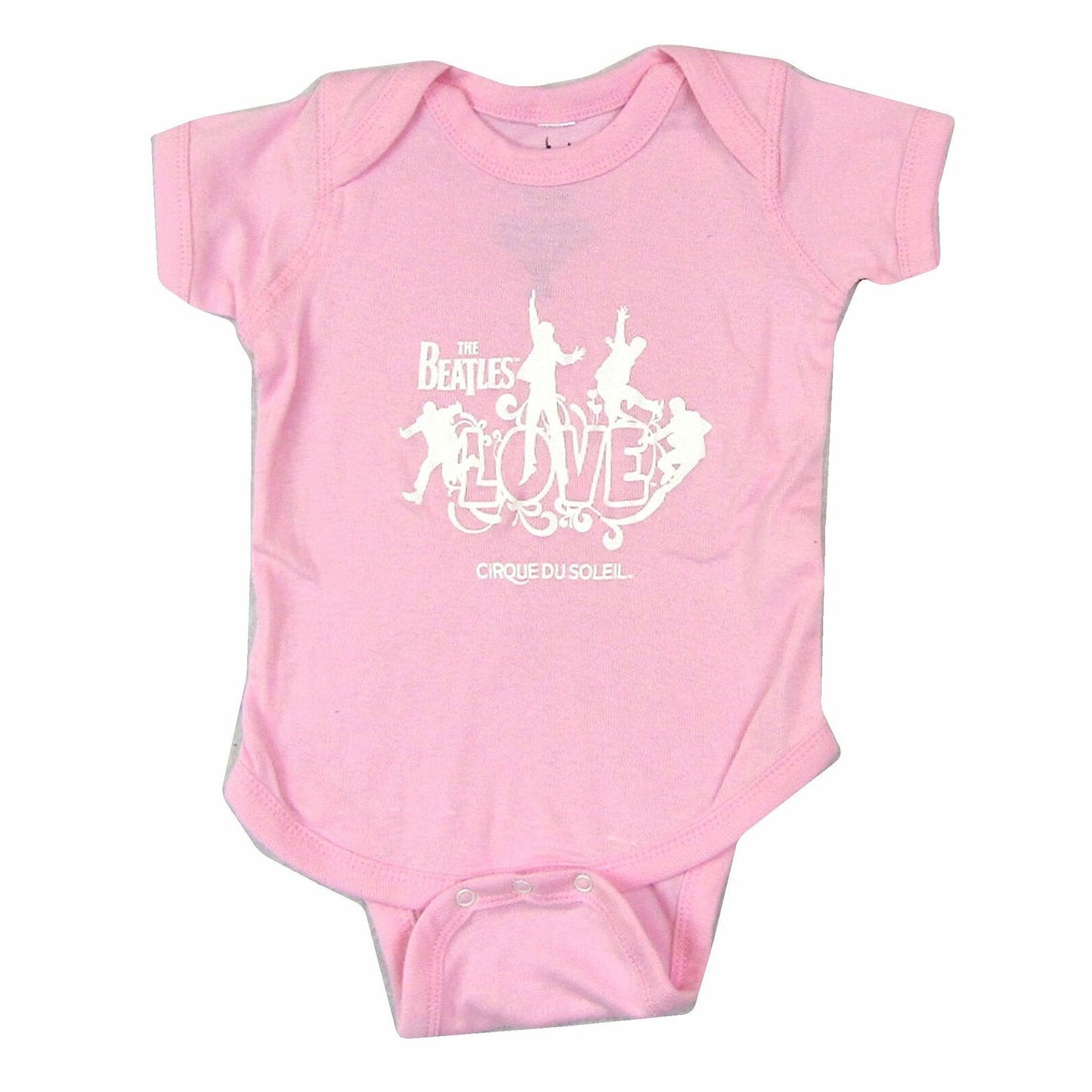 Beatles Cirque Du Soleil Baby Infant Pink Jumper One Piece Suit Bodysuit Front