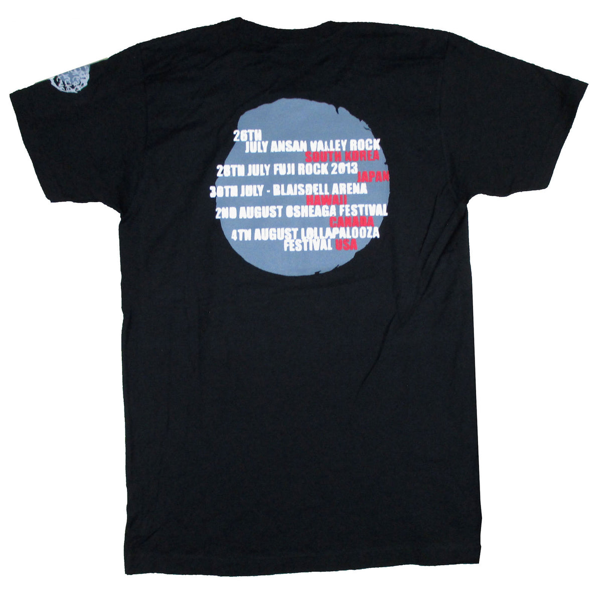 Cure Great Circle 2013 Tour T-shirt Back