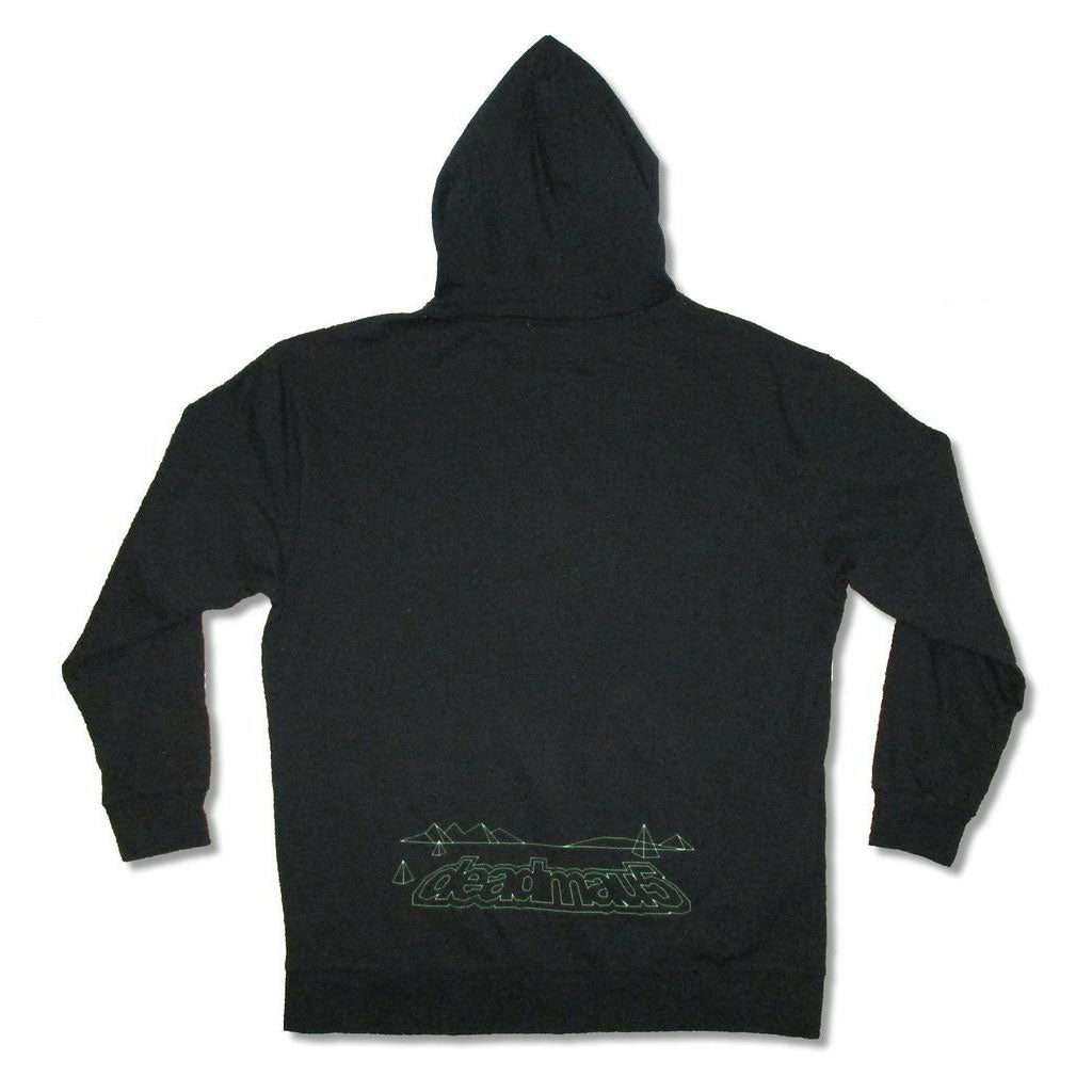 Deadmau5 Green Outline Zip Up Zippered Hooded Sweatshirt Back