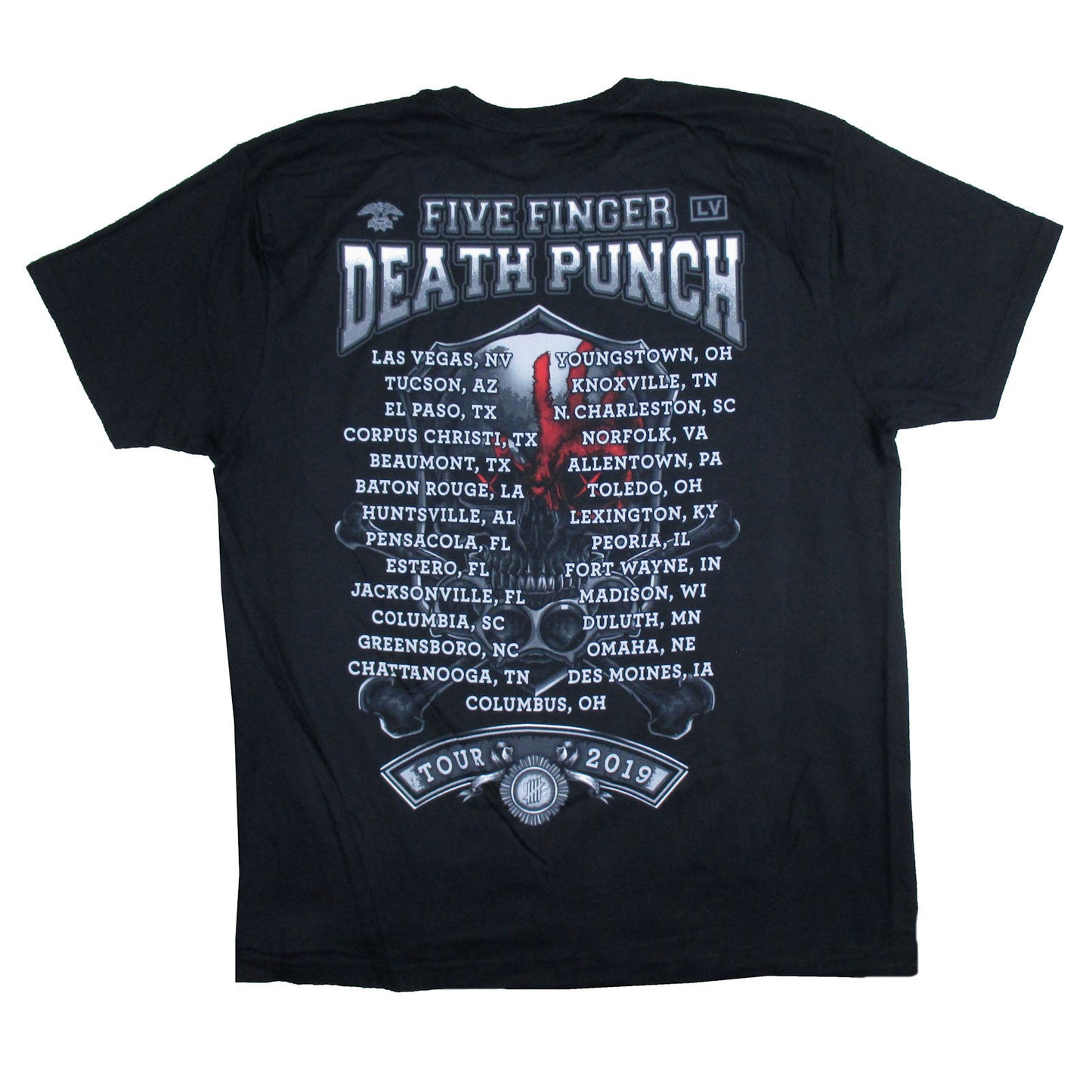 Five Finger Death Punch Fortis Fortuna Adiuvat T-shirt Back